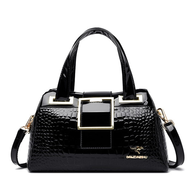Luxury Crocodile Pattern Designer Handbag for Women