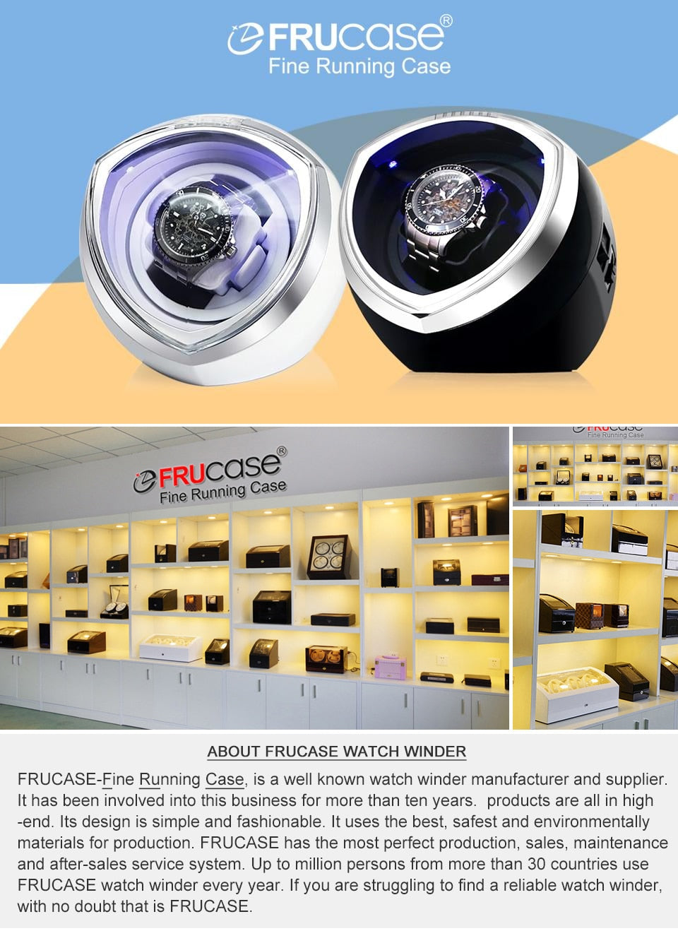 FRUCASE Single Watch Winder for Automatic Watches with 5 Modes Multi-Function Rotation