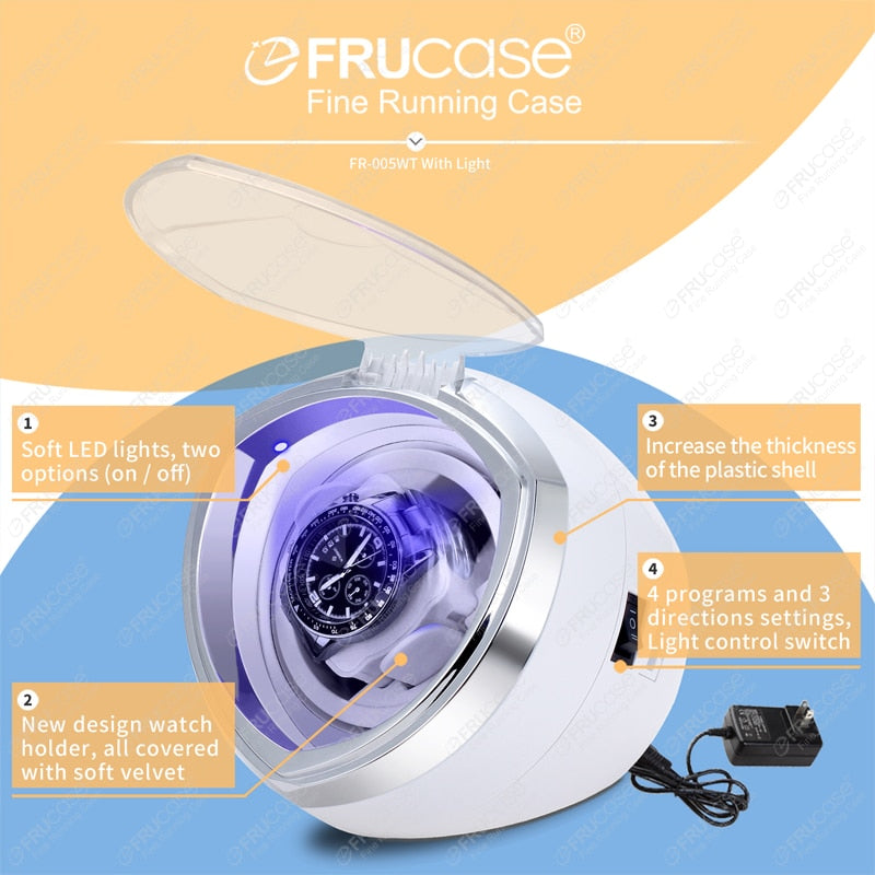 FRUCASE Single Watch Winder for Automatic Watches with 5 Modes Multi-Function Rotation