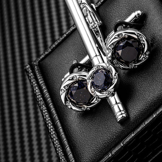 Cufflink & necktie clip for men's French shirt