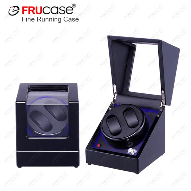 Watch Winder Case FRUCASE Light Up Box for Automatic Watches Wooden Watch Box Watches Storage Collector