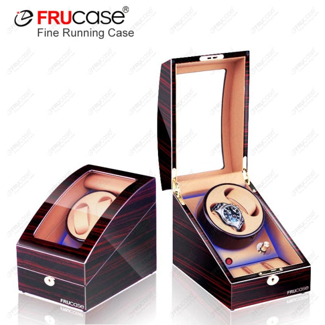 Watch Winder Case FRUCASE Light Up Box for Automatic Watches Wooden Watch Box Watches Storage Collector