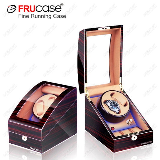 Watch Winder Case FRUCASE Light Up Box for Automatic Watches Wooden Watch Box Watches Storage Collector