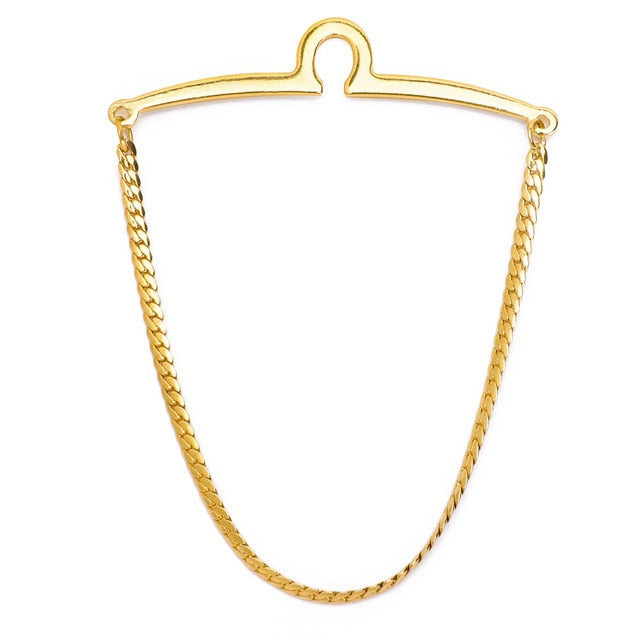 Men's 4 Piece Necktie set with Suit Tie, Tie Chain, Handkerchief & Cufflinks