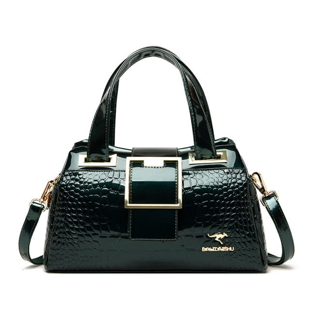 Luxury Crocodile Pattern Designer Handbag for Women