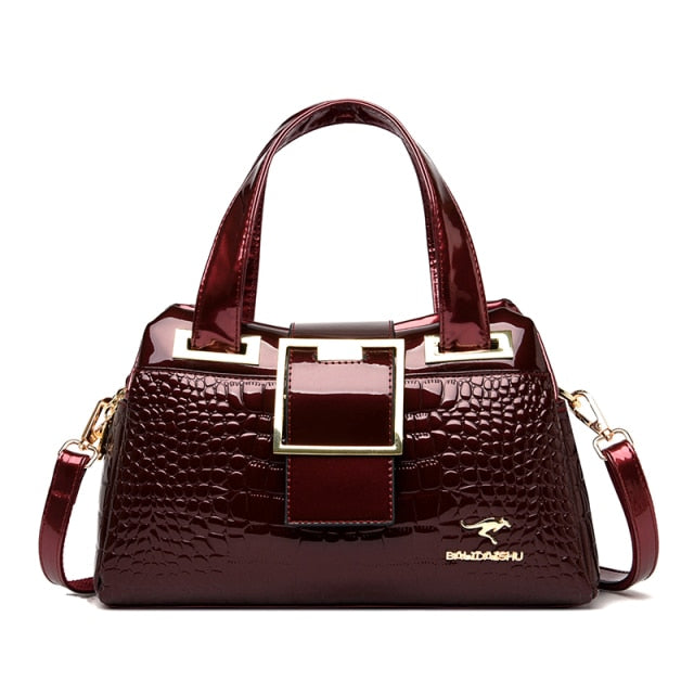 Luxury Crocodile Pattern Designer Handbag for Women